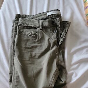 Zara Khaki Green Trousers